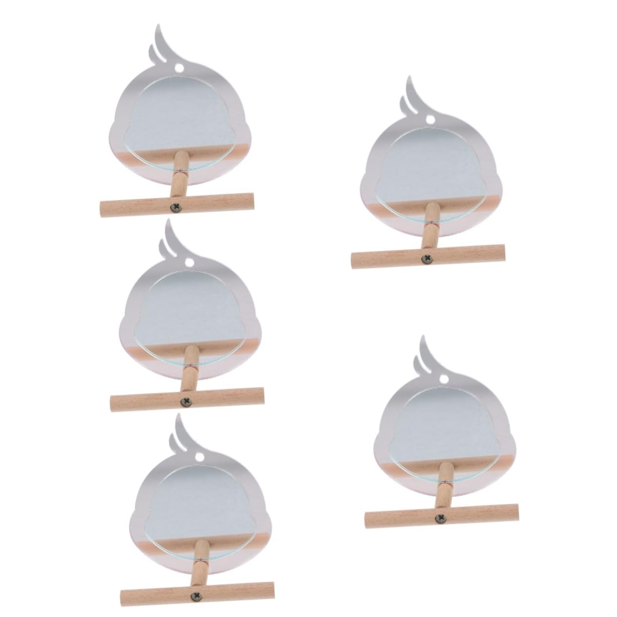 BESPORTBLE 5piezas Perch Espejo para Aves Soporte para Entrenamiento De Periquitos y Loros Juguete Interactivo y Decorativo para Jaula De Aves