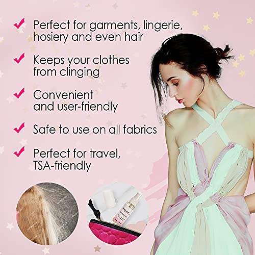 Hollywood Fashion Secrets Anti-Static Spray, Odorless, Portable, 1.7Fl Oz / 50Ml #TOP3
