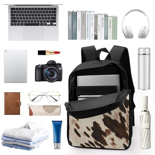 Cow Printed Backpack for Men Women, Heavy Duty Backpack Large Capacity, Durable Lightweight Travel Daypack3