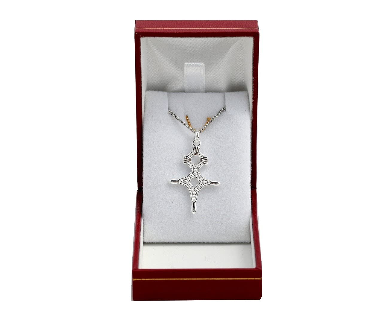 Collier argent AGADES avec chaine 55cm +pendentif Agadez croix du désert en argent massif 925 et boite cadeau