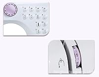 Vista 8 de Pequeña máquina de coser, mini máquina de coser para principiantes, mini máquina de coser con luz LED, funciona con pilas, máquina de coser