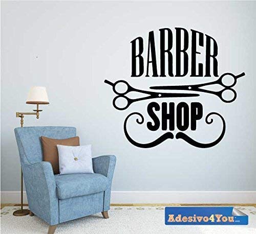 Adesivo Murale scritta Barber Shop Wall sticker