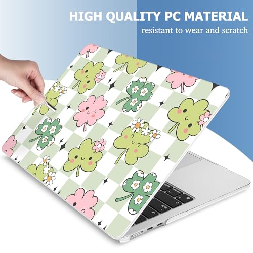 Image of Mektron Case for 2026 MacBook Air 13-inch M5 Laptop A3449 with 13.6-inch Liquid Retina Display, 2025 2024 2022 M4 /M3 /M2 MacBook Air 13 inch Hard Shell Cover, Fit Model A3240 A3113 A2681, Lucky Clovers