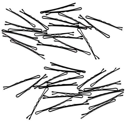ayushicreationa Women’s Metal Hairpin Bun Hair Clips for Hair Styling Accessories Invisible Hair Pins Black Color Medium Size (100 Pcs) 4
