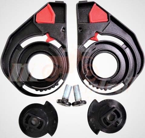 SMK Helmets - Spare - Front Visor Side Bracket/Rachet/Pivot Set for Twister and Glide Helmet (Standard Size Fits All Size Helmets)