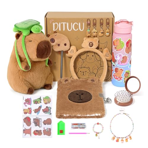 50% off Capybara Plush Gift Set for Girls with Stickers & Water Bottle