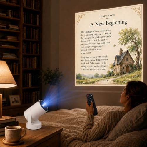 Book Glow Projector, Book Glow Projector for Wall Display Reading, Pro Max