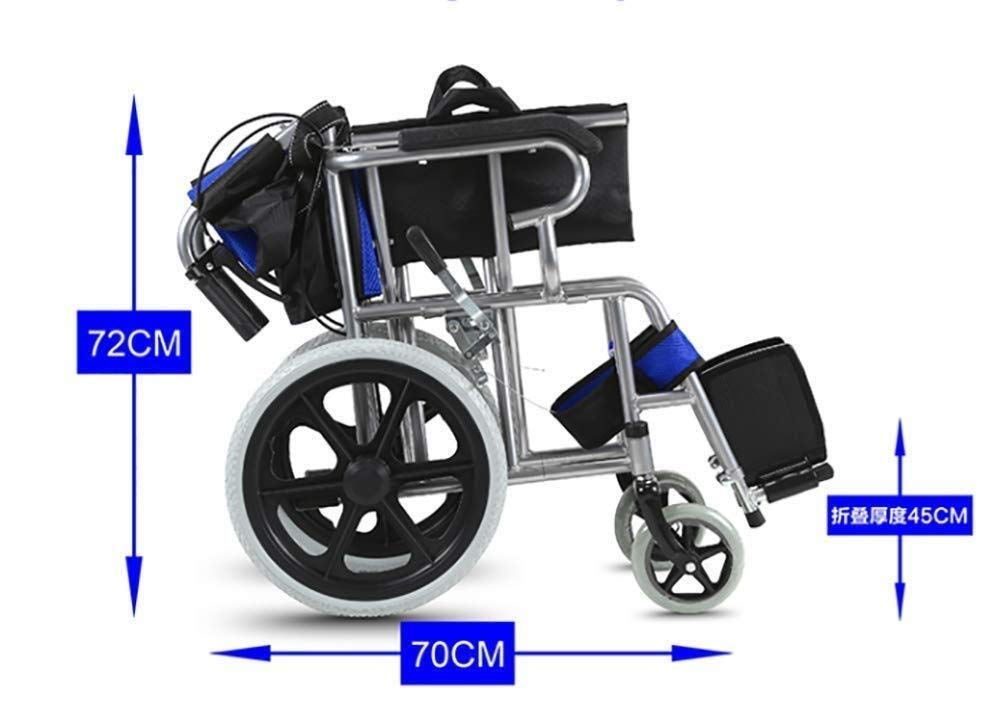 Silla de ruedas Scooter manual, plegable, ultraligero, carrito de viaje, silla de ruedas...