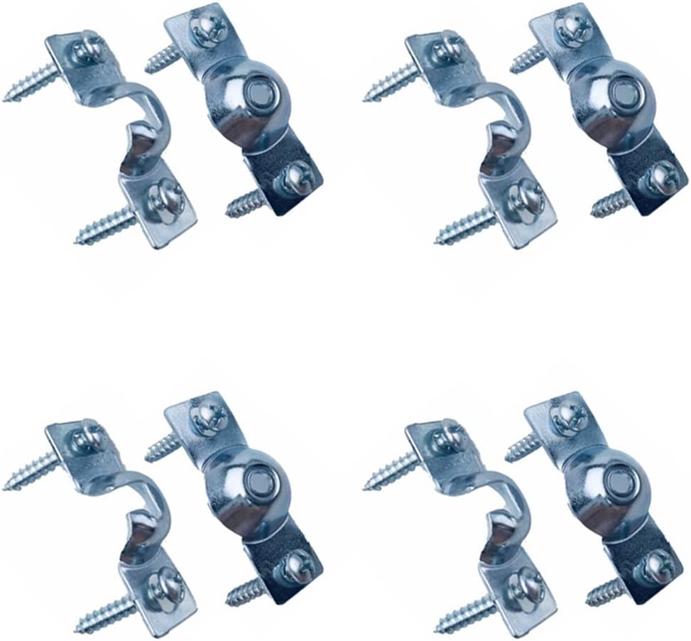 BOOHAO 3.8mm Replacement Mounting Brackets Roller Blind Repair Kit, Mount Window Shade Brackets, Curtain Roller Blind Accessories, 4 Pairs