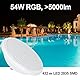 KWODE Pool Par56, 54W RGB Poolbeleuchtung mit Fernbedienung, Unterwasser Scheinwerfer, 12V AC/DC Led Par56 Pool Light, Harz Gefüllt Poolleuchte, IP68 Wasserdicht Poolscheinwerfer PC Flach Pool Lampe
