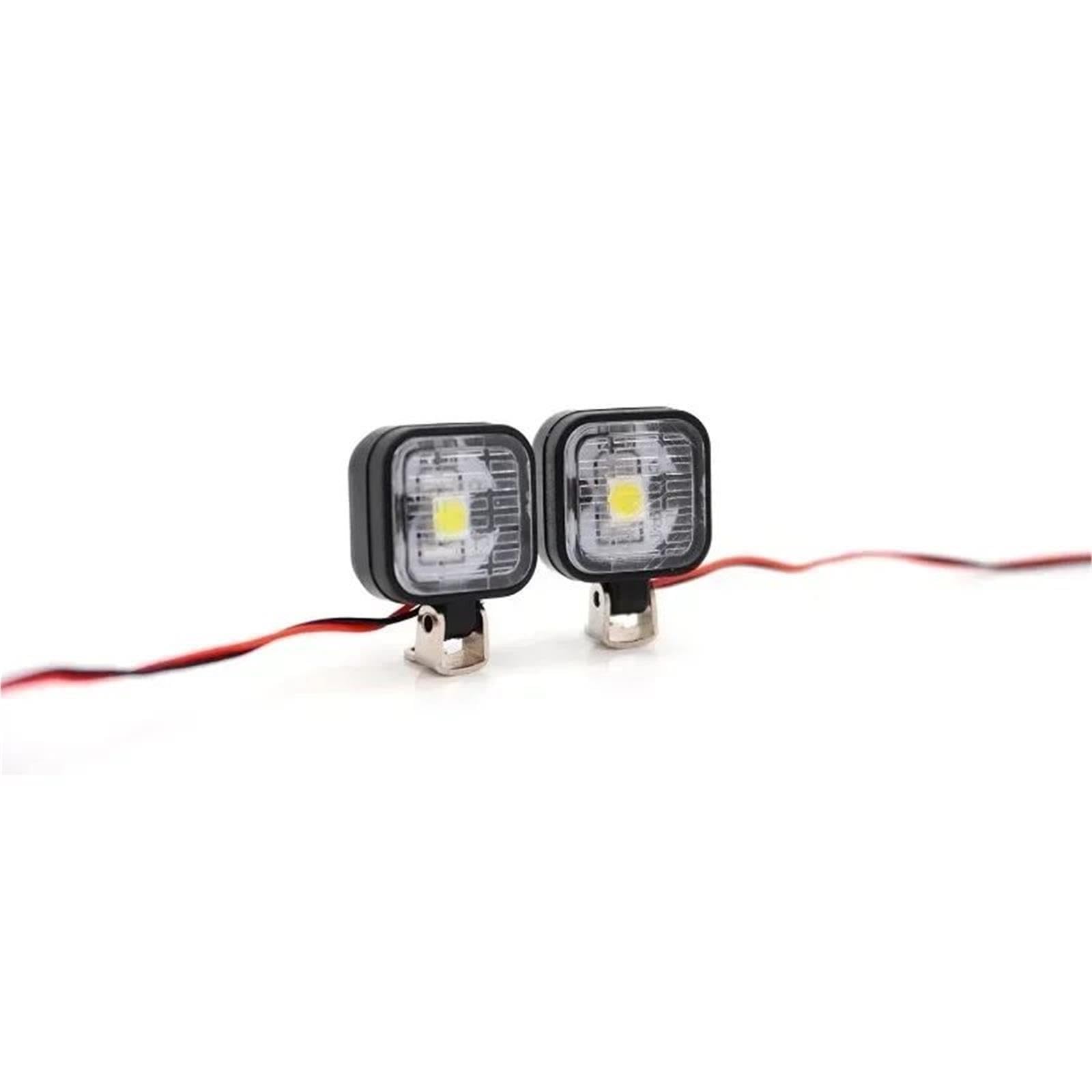Faretto Regolabile Metallo 12x12mm 15x15mm Per Automodello RC 3.7-7.4V Auto