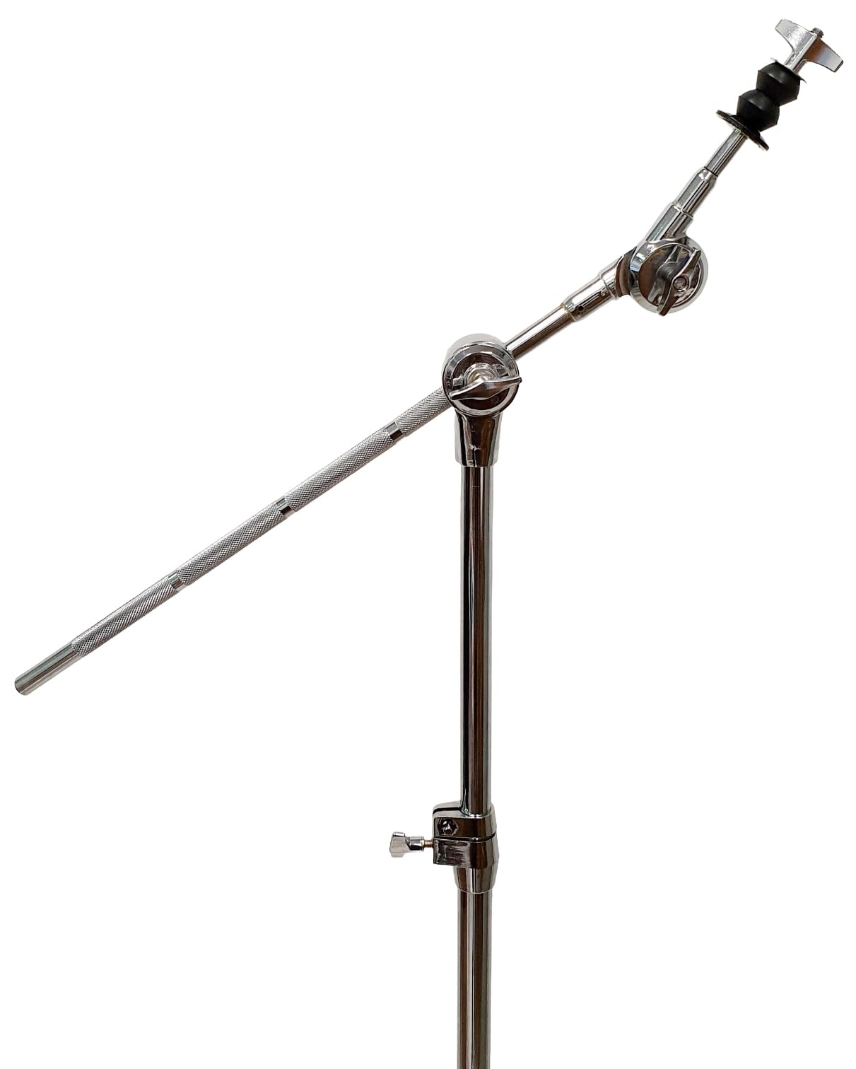 ROCKSTAR - Soporte para Platillos Jirafa CSB600 Pie de Cymbal cromado, Profesional, Altura ajustable, Convertible en Recto Patas Dobles