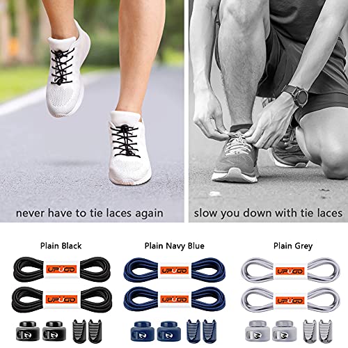 Image of UpUGo Elastic Shoe Laces, No Tie Shoe Laces Tieless for Kids, Adults, Elderly, One Size Fit All
