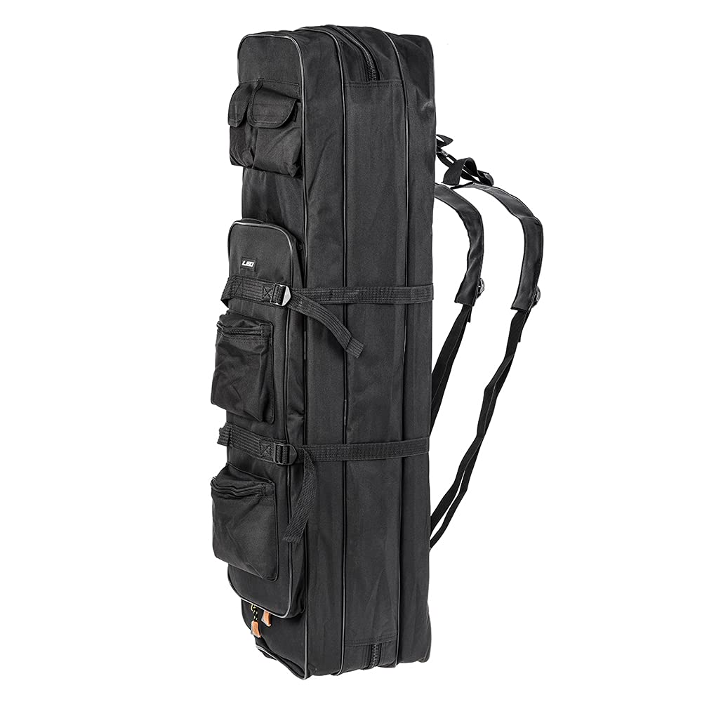Outdoor 3 Schicht Angeln Tasche Rucksack 80 cm / 100 cm Angelrute Reel Tragetasche Angelrute Tackle Tasche Tragetasche Reisetasche,angeltasche mit Schultergurt