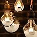 3 Pack - Modvera 60w Equivalent LED Half Chrome G25/G80 6W Silver Bowl Globe Shape Medium (E26) Base Warm White 2700K, 630 Lumens, Dimmable LED Filament Vintage Bulbs.UL Listed RoHS Compliant