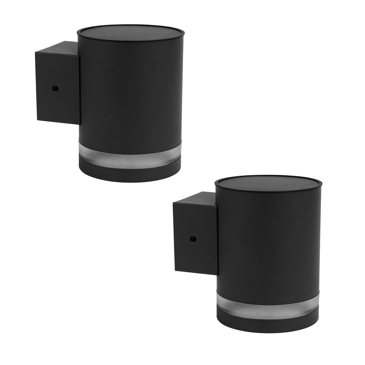 Lumisky Helio - Lote de 2 apliques de pared solares LED, color blanco cálido, 2 x H11,5 cm