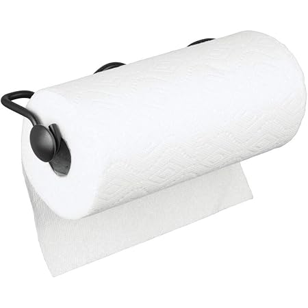 Mdesign Küchenrollenhalter – Die Ideale Aufbewahrung Für Die Küchenrolle –  Halter Auch Für Küchen- Und Handtücher – Zweiteiliger Papierrollenhalter  Für Wand- Und Schrankmontage – Schwarz : Amazon.de: Küche, Haushalt & Wohnen
