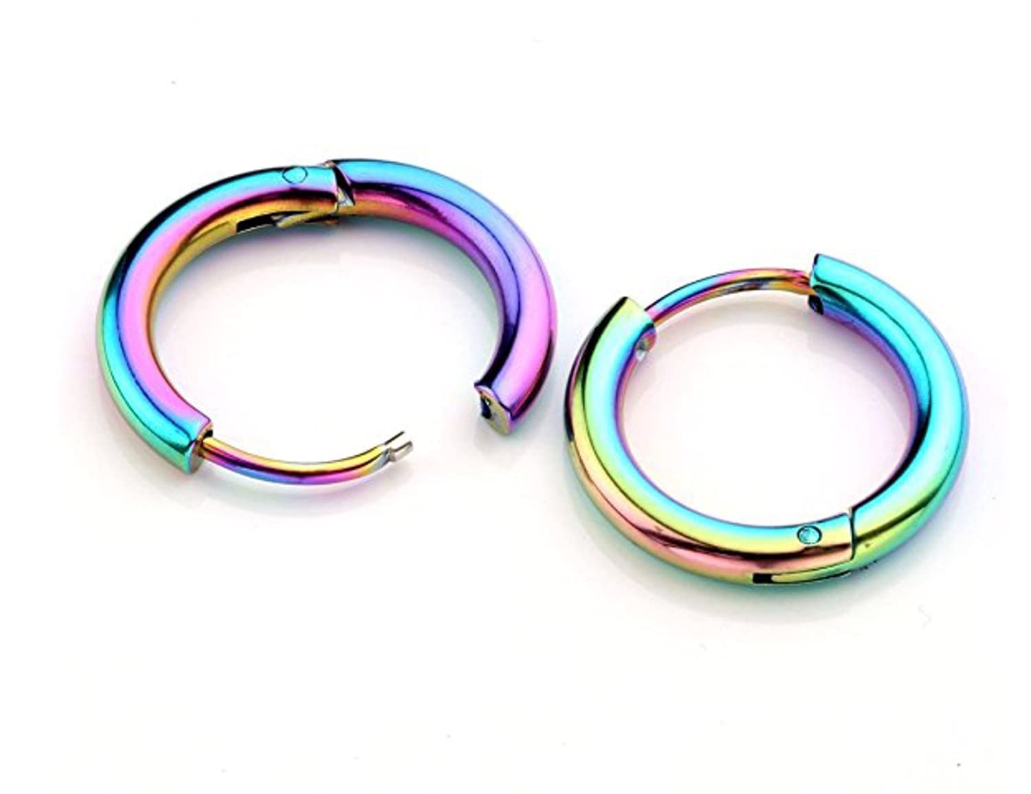 Gozby WellPoint Stainless Steel Classic Plain Pipe Thin Cambered Hoop Ear Lobe Earrings for Men (Multi) (B09JMZ86V8) Amazon Price History, Amazon Price Tracker