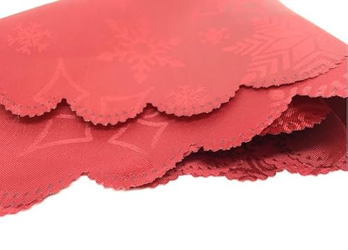 Jogo Guardanapo Tecido Vermelho Decorado Bico de Papagaio Adamasc 6 Unidades - Magizi