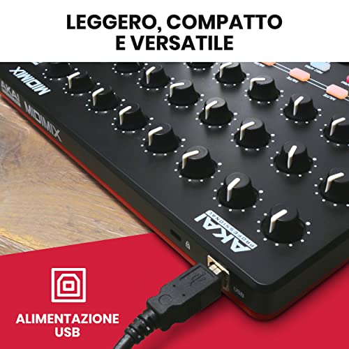 AKAI Professional MidiMix - Mixer e Controller MIDI USB Leggero e Professionale + Ableton Live Lite