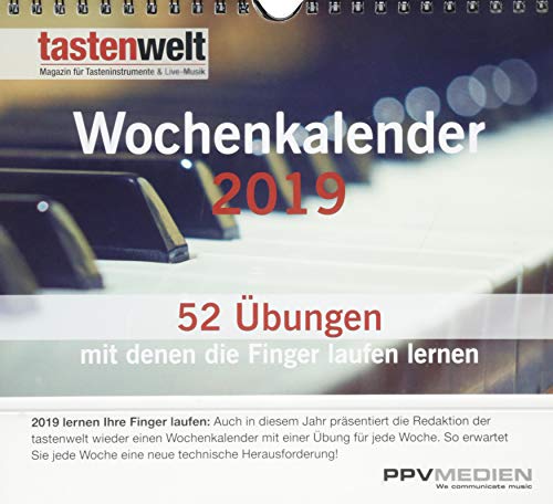 Preisvergleich Produktbild Tastenwelt Wochenkalender 2019: Fitness für die Finger