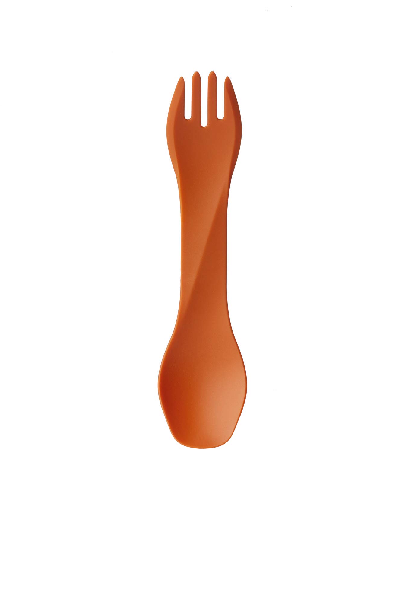 humangear GoBites Uno | Travel & Camping Utensils | Portable & Convertible Dining Ware | Multi-Functional Spork, Orange