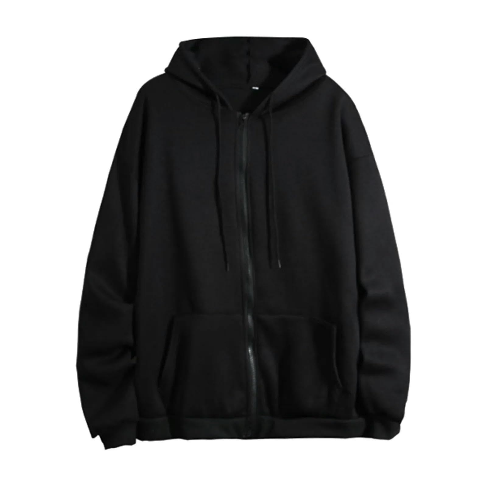 Sweat Homme avec Capuche et Zip Noir XXL Idéal pour le Week-end