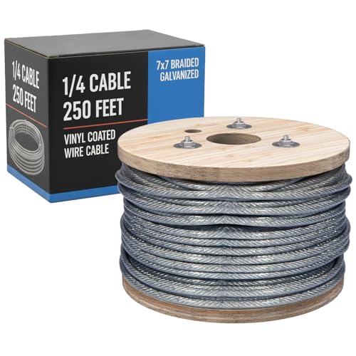 Houseables 1/4 Cable, Wire Rope, 1/4