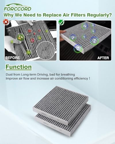 Image of 2-Pack Cabin Air Filters for Tesla Model S 2016-2025 2026 (Not for plaid) | Replace#107273600B, Cabin Filter Automotive Replacement Passenger Compartment Air Filters Car Accessories