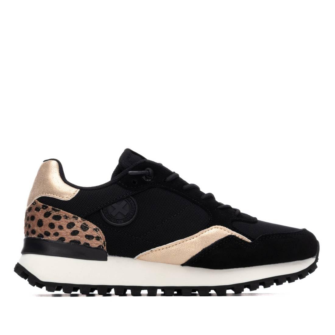 XTI - Zapatilla Mujer Negro - Calzado Cómodo y Versátil - Moda Casual - Modelo 14416102 (Talla 36)