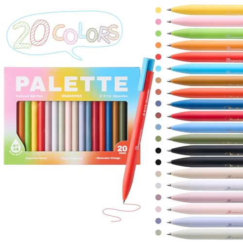 Gel Pens 20 Colors, Bolígrafos de Gel 0.7mm de Punta Fina miniatura 1