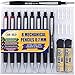 June Gold 8 Pack 0.7 mm HB #2 Mechanical Pencils, Extra Long Spin Eraser, 2 Lead Dispensers/w 220 Refills & 8 Refill Erasers, Break Resistant Lead, Soft Non-Slip Grip