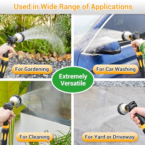 TheFitLife Flexible Expandable Garden Hose 100ft - Kink Free Xhose with 8 Function Spray Nozzle, Multiple Layer Latex Inner and 3/4 inch Fittings, Lightweight Easy Storage Retractable Water Hose by TheFitLife - Image 7