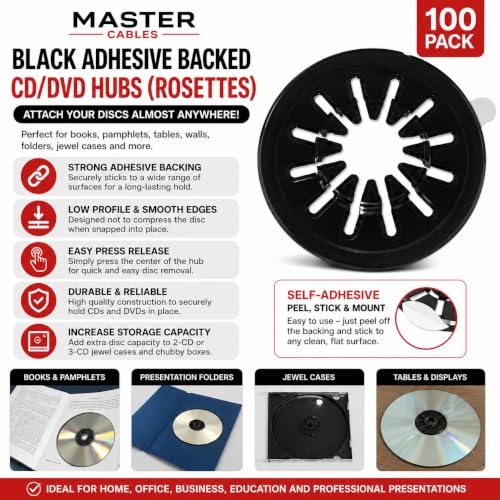 Centro de CD negro autoadhesivo para solucionar la pérdida de discos 3