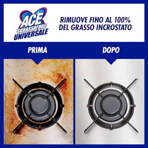 ACE Sgrassatore Spray Profumo di Marsiglia – Sgrassatore Universale per Superfici Casa e Cucina, Rimuove Grasso Ostinato e Sporco, Formula Zero Aloni con Profumo di Marsiglia, 8 spray da 600mL - Immagine 5