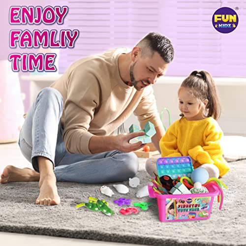 Fidget Box For Girls Boys, Funkidz Mystery Sensory Fidget Pack Toys For Stress Relief Kids Party Favors Gift Classroom Prizes Travel Camping With Portable Case #TOP4