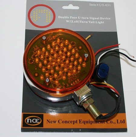 (2) 4" Single Pedestal Mount Double Face Led Lights + U-turn