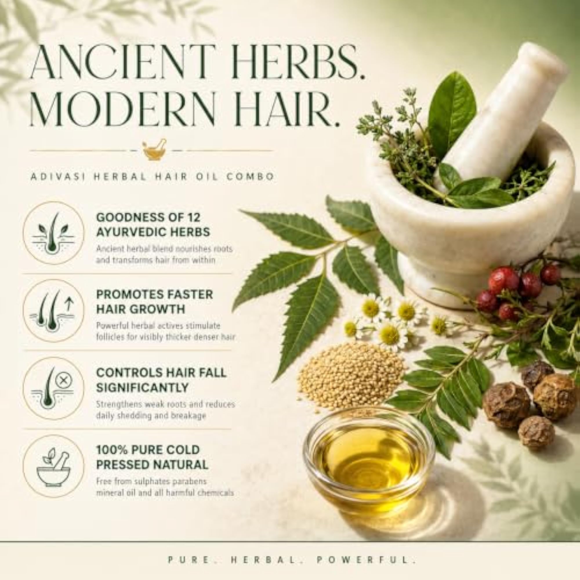 Adivasi Herbal Hair Oil & Almond Oil Combo