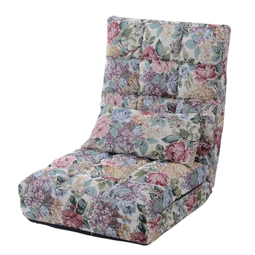 ビータ(Vita) 3WAYハイバックリクライニングソファ ゴブラン 幅58x奥行190x高さ12cm 6段階調節 クッション付き コンパクト 1人掛け 座椅子 仮眠 お昼寝 腰あて 枕