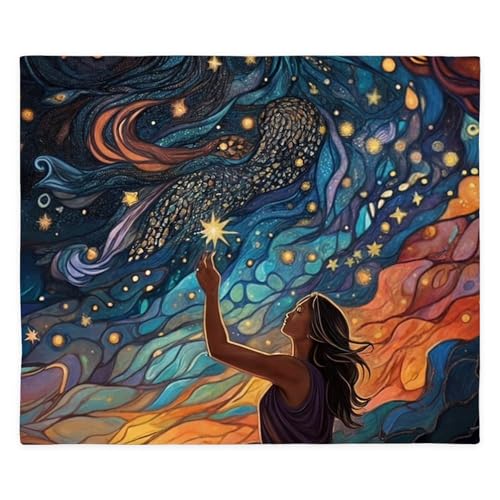 CafePress Woman in The Universe King Duvet Cover, Printed Comforter Cover, Unique Bedding