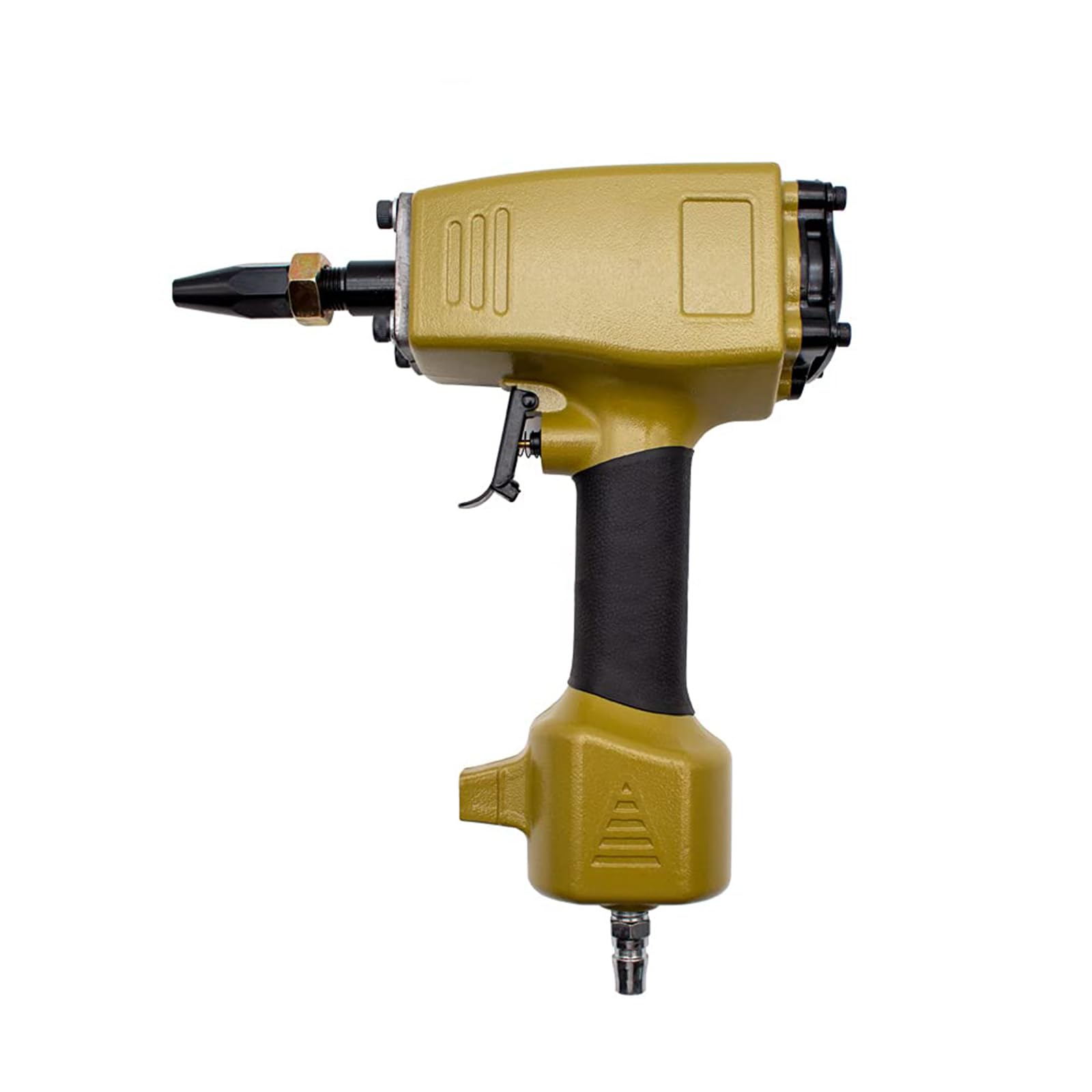 Burcgina Pneumatic Punch Gun, 3-6.5mm Air Hole Punching Tool for Iron Plates Metal Plate Air Punching Machine, 1/4 Inch Intake, Air Pressure 6-8kg Gold,1