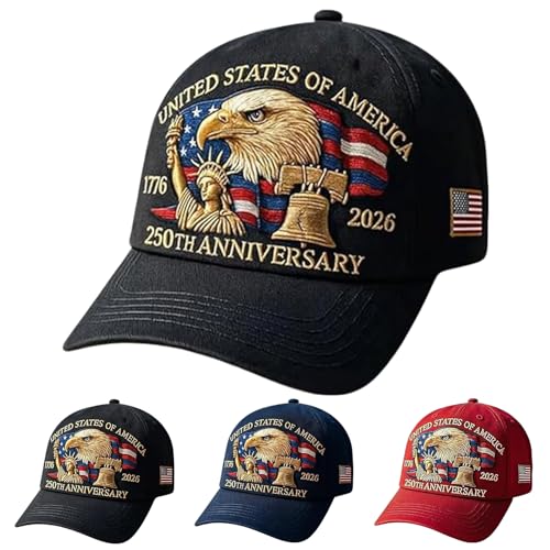 250 Anniversary USA Hat Bald Eagle Embroidery Liberty...