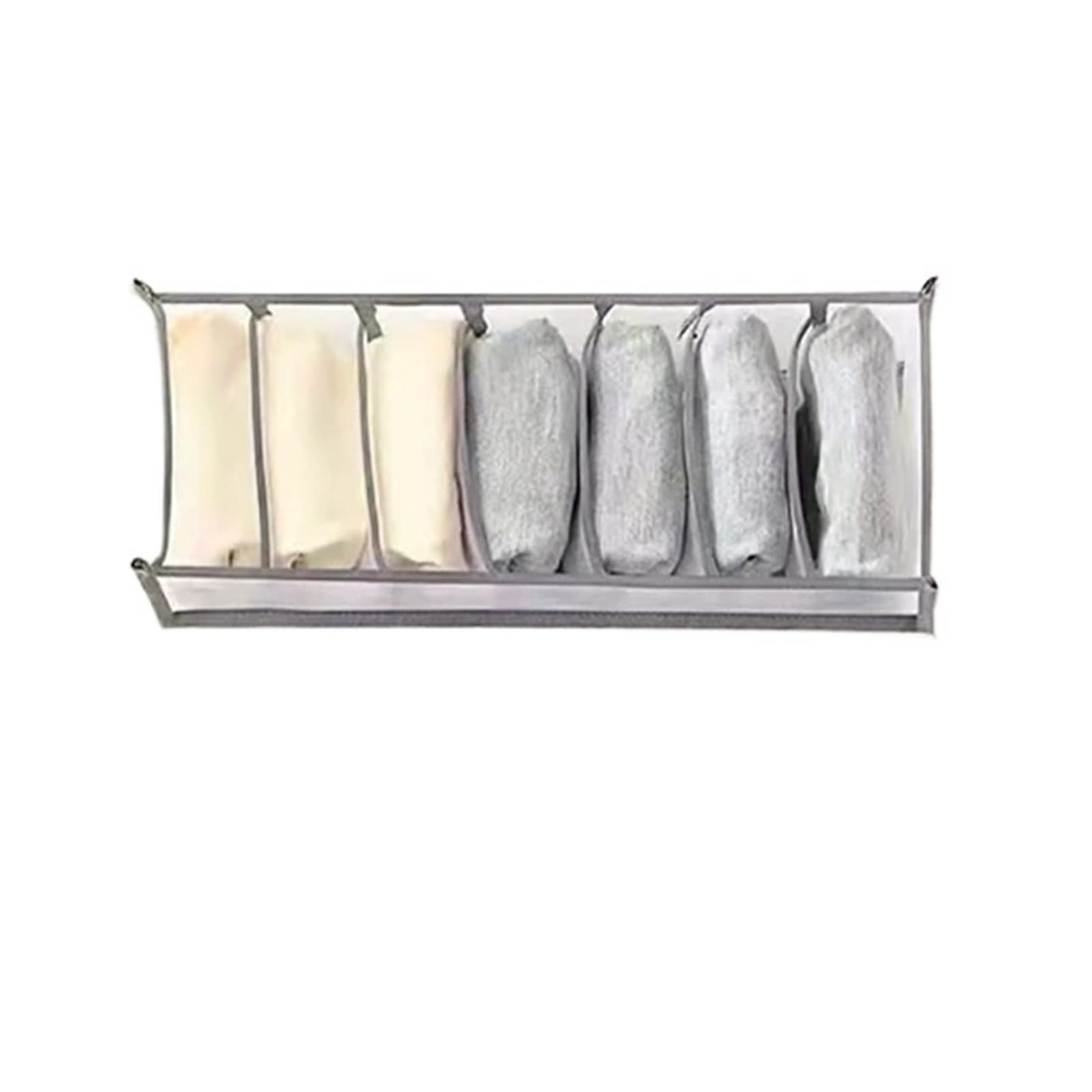 YDYAENIO Underwear Drawer Organiser Underwear Bra Socks Panty Storage Boxes Home Organization Drawer Divider Dormitory Save Space underwear organiser boxes for wardrobes(7 gird)