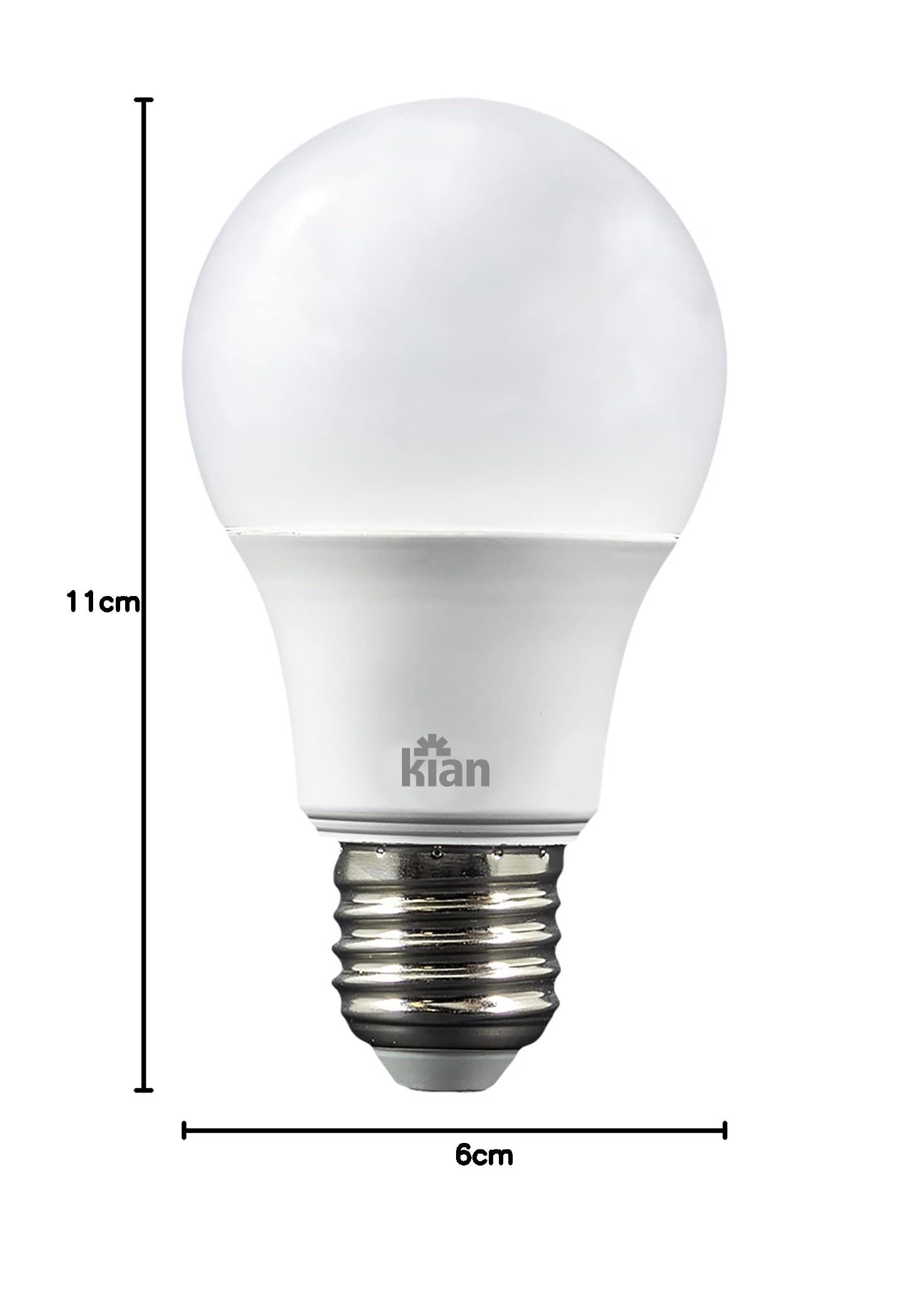 Kian - Lâmpada Led Bulbo A60 12W 3.000K Branca Quente Bivolt