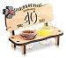 Produktbild DARO Design - Schnapsbank Jahreszahl 40 Jahre Holz 2 Schnapsgläser 2 Kerzen Kleeblatt Jahrestag Geburtstag Hochzeitsgeschenk Jubiläum Geschenk