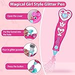 BATTOP Kids Nail Polish Set for Girls, Nail Art Kits with Nail Dryer & Glitter Pen, Quick Dry & Peel Off & Non-Toxic Nail Polish, Christmas Birthday Gifts for Girls Ages 6 7 8 9 10 11 12 - Image 3