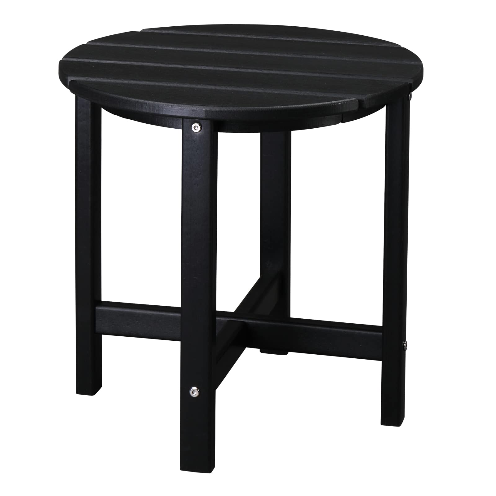 GODECORAdirondack Side Table, 18 Inch HDPE Outdoor Patio Table, Small Coffee Table, Modern End Tables for Outside, Pool, Patio, Backyard, Lawn, Beach Round