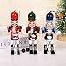 Lot de 3 Pièces Marionnette Casse Noisette Décoration de Noël 12 cm Hauteur Soldat Casse-Noisettes Figurine en Bois Casse-Noisette Jouet Deco Sapin Cadeau pour Enfants Fille Rouge Bleu Vert
