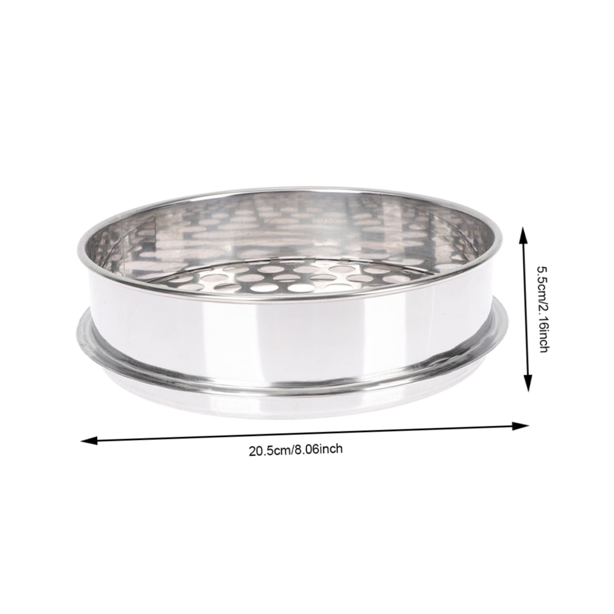 Setaccio a Maglia Fine in Acciaio Inox, 2 Pezzi, Rotondo