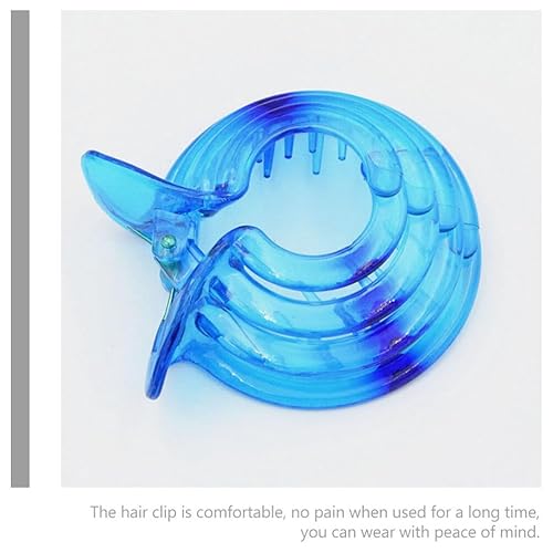 Miniatura 9 de GALPADA Pinzas de garra, 4 unidades, diseño de cúpula en espiral, para moños, redondas, antideslizantes, pinzas para el cabello, para mujeres y